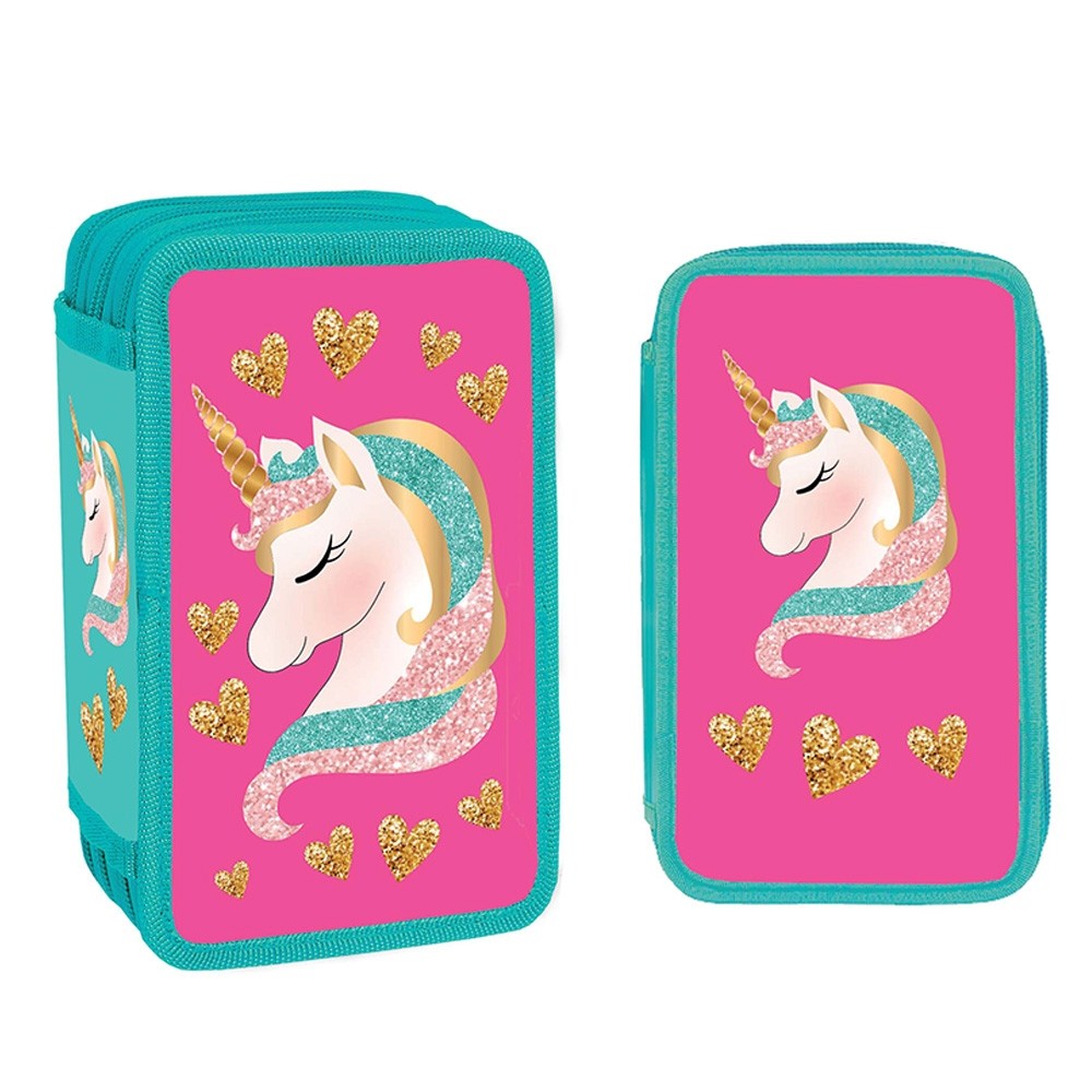 Penar pentru fete, echipat, 3 compartimente cu fermoare, 39 piese, material rezistent - imagine 6